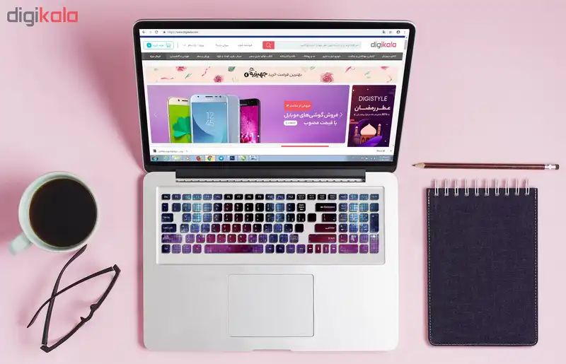 برچسب حروف فارسی کیبورد طرح مدرن کد 02