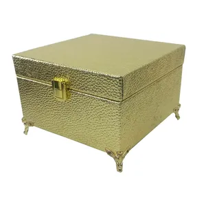 جعبه هدیه چوبی طرح چرم کد 418