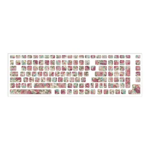 برچسب حروف فارسی کیبورد طرح گل کد 07