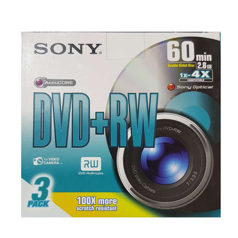 دی وی دی خام سونی مدل DOUBLE SIDED DISC بسته 3 عددی دی وی دی خام سونی مدل DOUBLE SIDED DISC بسته 3 عددی