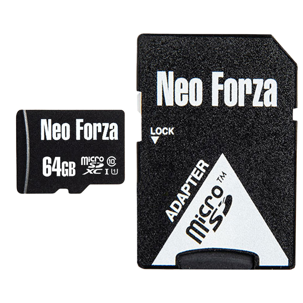 کارت حافظه microSDXC نئوفورزا کلاس 10 استاندارد UHS-I U1 سرعت 80MBps ظرفیت 64 گیگابایت به همراه آداپتور SD