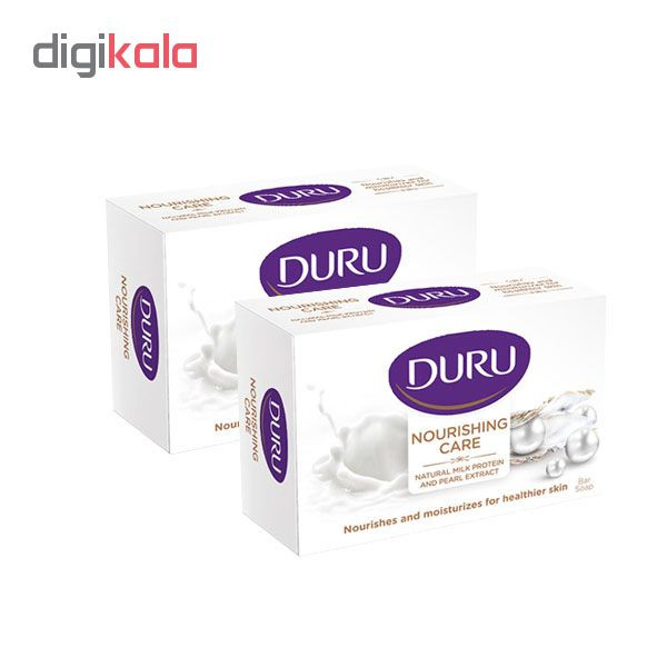 صابون شستشو دورو مدل Milk And Pearl وزن 120 گرم بسته 2 عددی