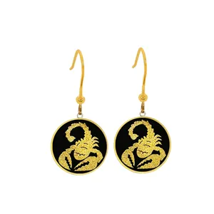 گوشواره طلا 24 عیار زنانه مارک گلد طرح ماه آبان