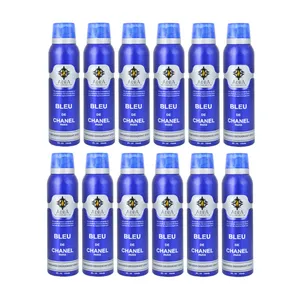 اسپری خوشبو کننده بدن مردانه  آدرا مدل  Bleu Challenge حجم 150 میلی لیتر مجموعه 12 عددی