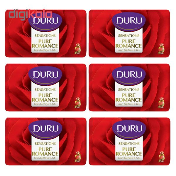 صابون شستشو دورو مدل PURE ROMANCE540 وزن 90 گرم بسته 6 عددی