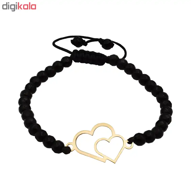 دستبند طلا 18 عیار زنانه آرشا گالری طرح قلب کد 400A2465