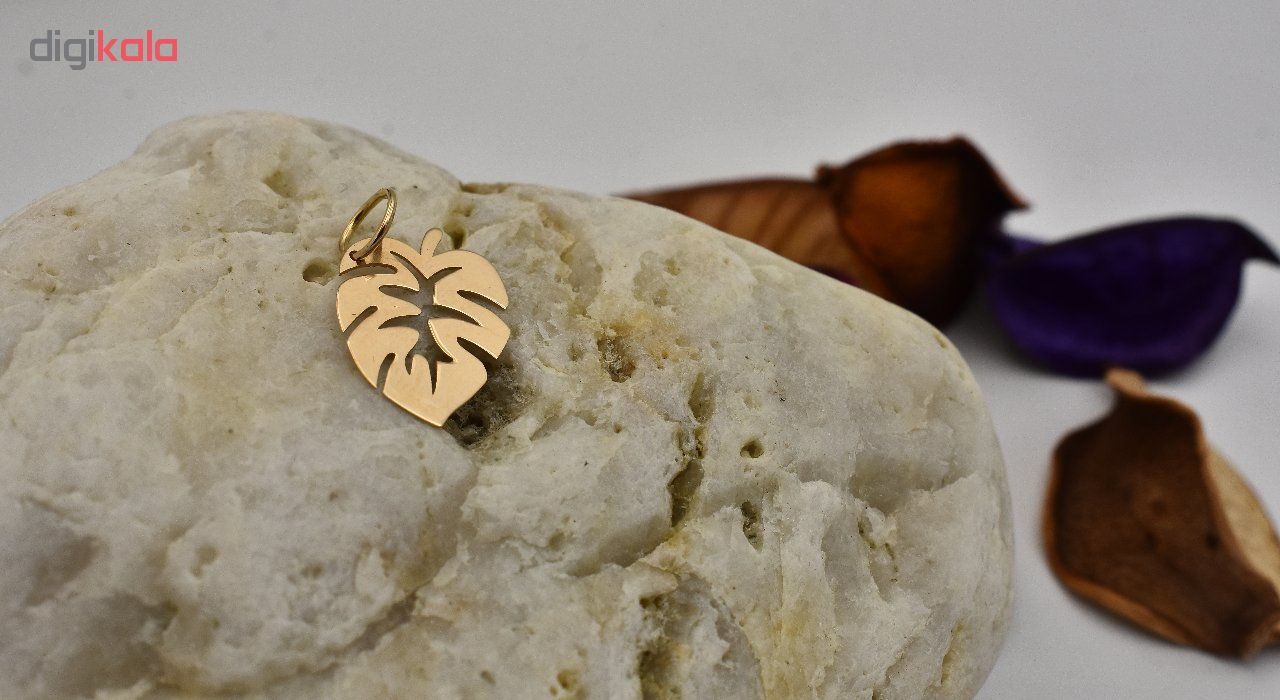 آویز گردنبند طلا 18 عیار زنانه آرشا گالری طرح برگ کد 399A2466 -  - 3