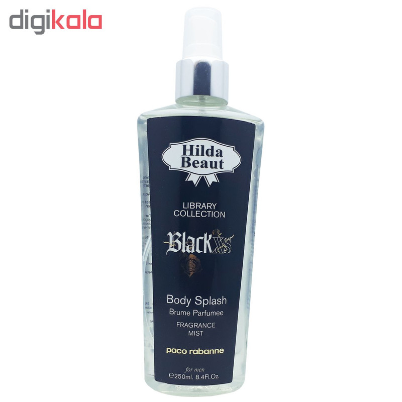 بادی اسپلش مردانه هیلدابیوت مدل BLACK XS حجم 250 میلی لیتر