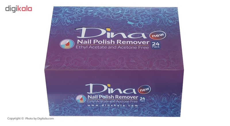 پد لاک پاک کن دینا مدل Flower بسته 24 عددی