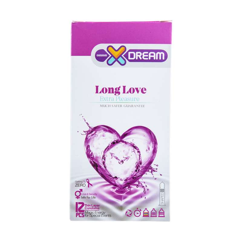 کاندوم ایکس دریم مدل Long Love بسته 12 عددی