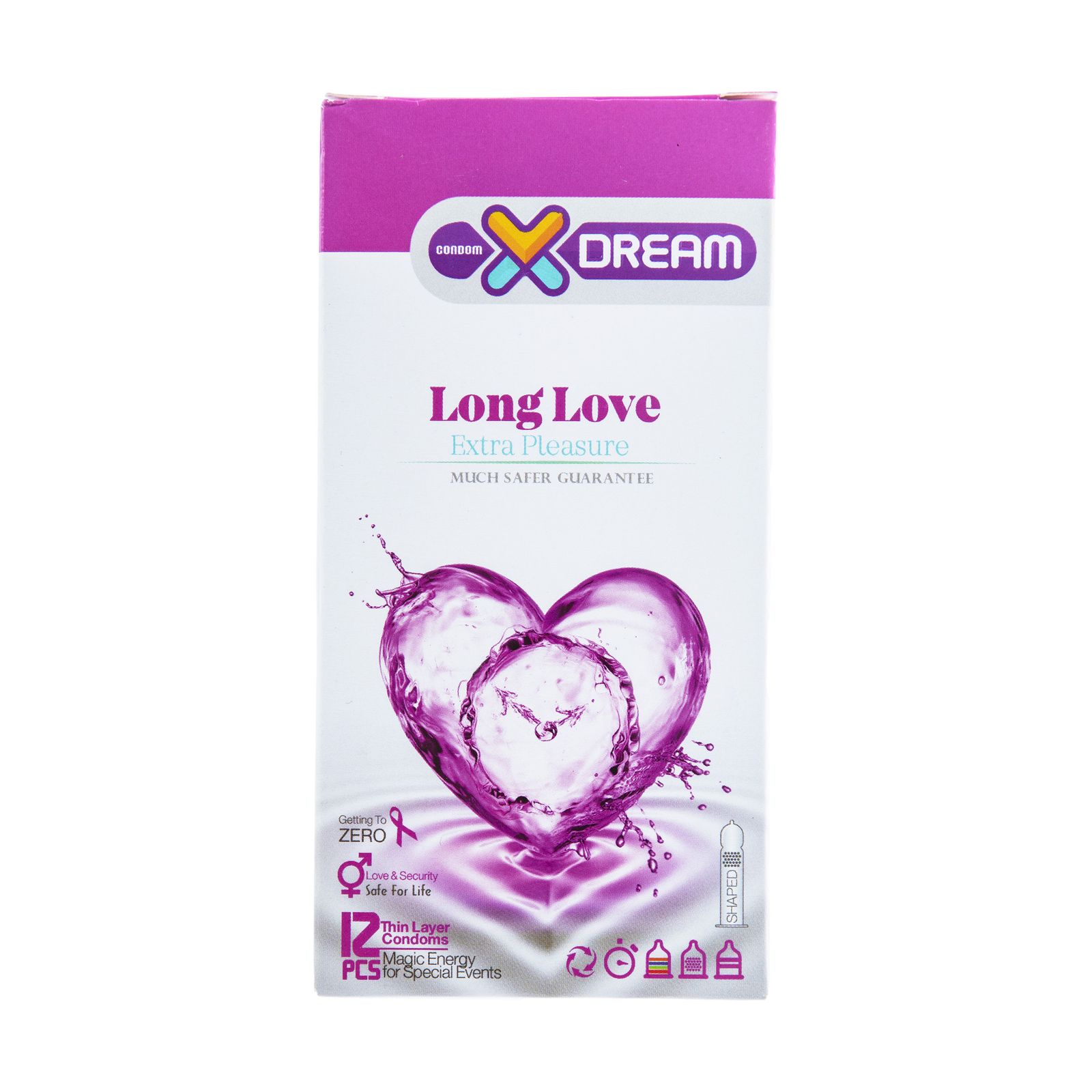 کاندوم ایکس دریم مدل Long Love بسته 12 عددی -  - 1