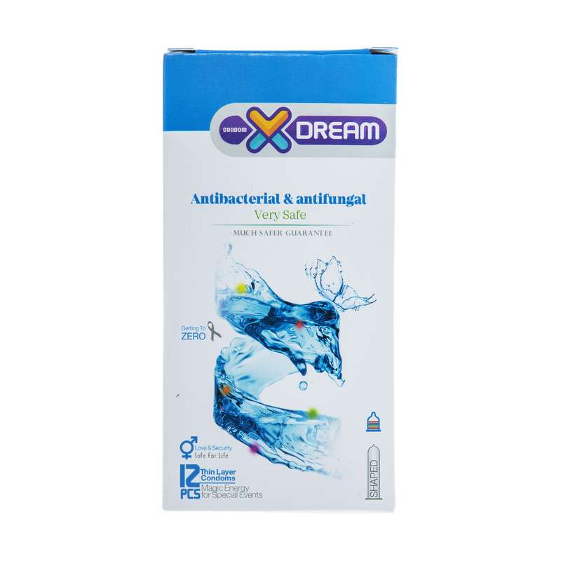 کاندوم ایکس دریم مدل Antibacterial And Antifungal بسته 12 عددی کاندوم ایکس دریم مدل Antibacterial And Antifungal بسته 12 عددی
