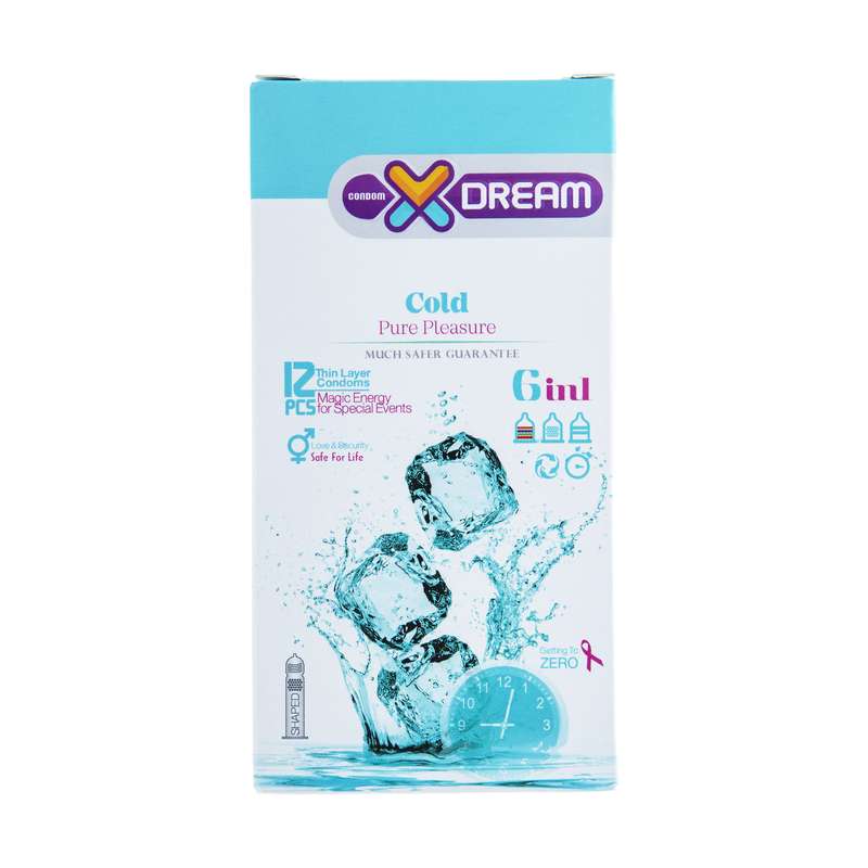 کاندوم ایکس دریم مدل Cold بسته 12 عددی