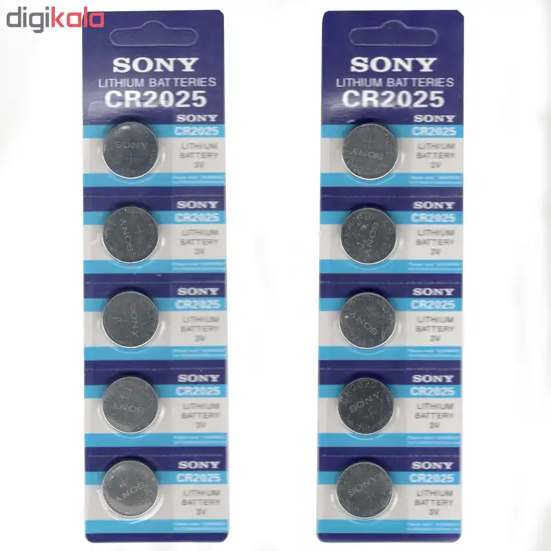 باتری سکه ای سونی مدل CR2025 بسته 10 عددی