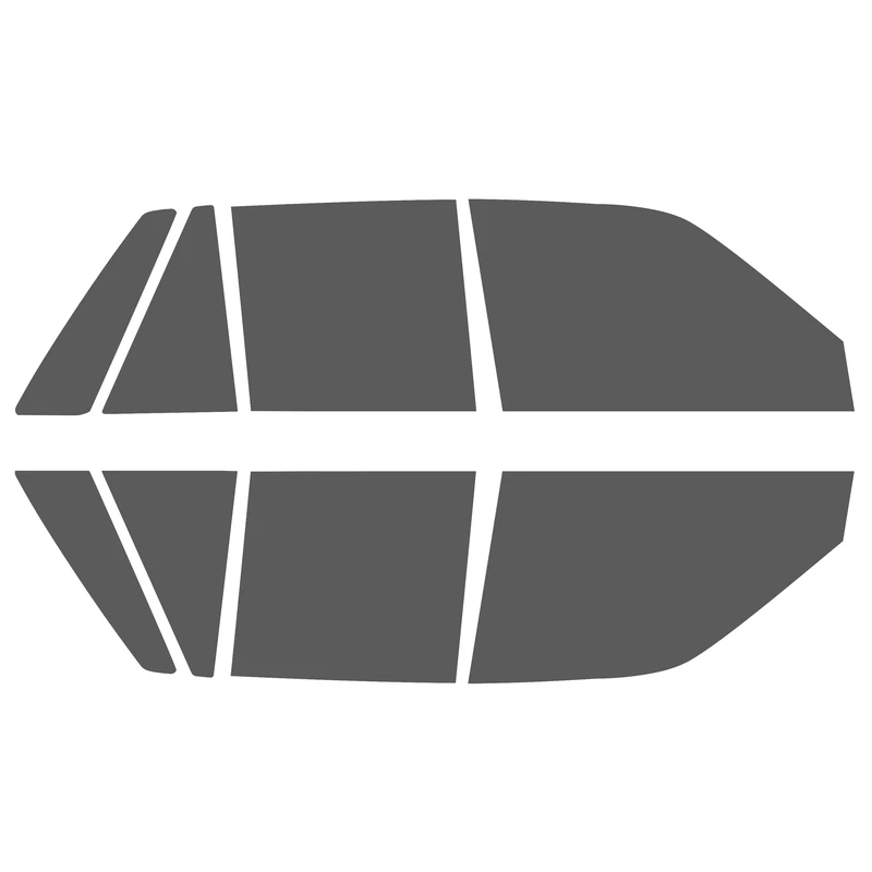 برچسب دودی شیشه خودرو مدل JC35 مناسب برای پراید 111 مجموعه 8 عددی