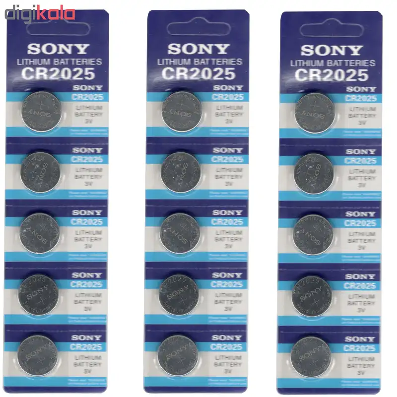 باتری سکه ای  مدل CR2025 بسته 15 عددی