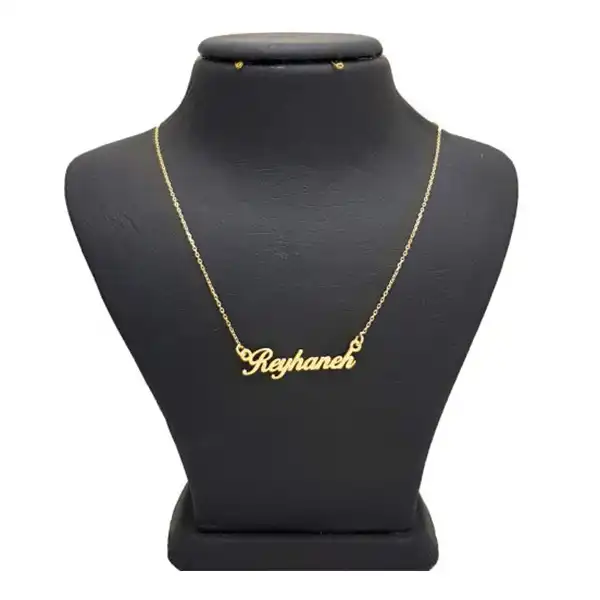 گردنبند طلا 18 عیار زنانه طرح اسم ریحانه کد DY120