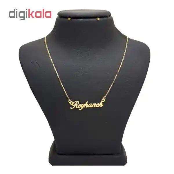 گردنبند طلا 18 عیار زنانه طرح اسم ریحانه کد DY120