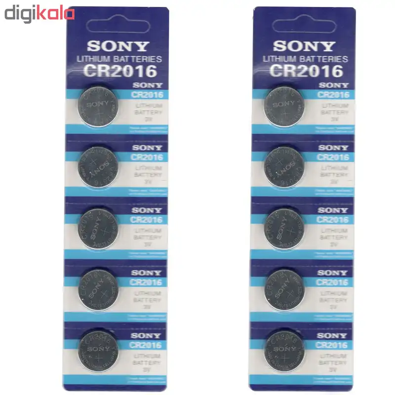 باتری سکه ای سونی مدل CR2016 بسته 10 عددی