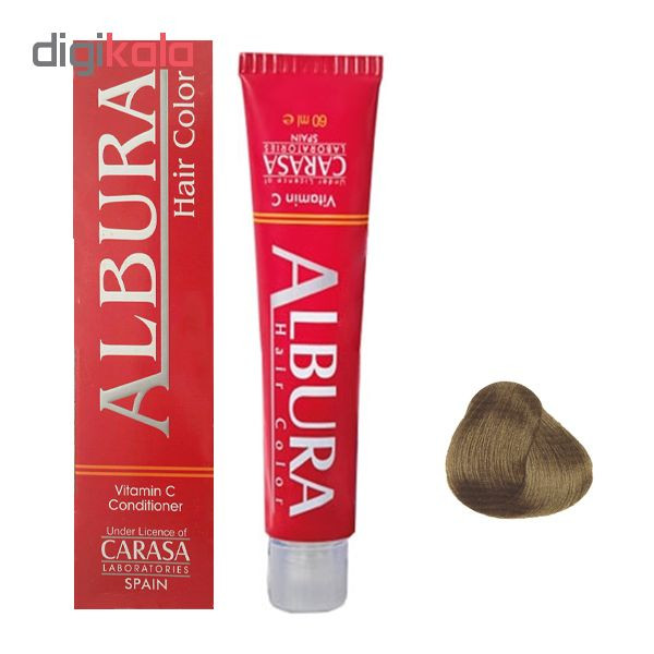رنگ مو آلبورا مدل carasa شماره M6-7.2 حجم 100 میلی لیتر رنگ بلوند زیتونی متوسط رنگ مو آلبورا مدل carasa شماره M6-7.2 حجم 100 میلی لیتر رنگ بلوند زیتونی متوسط