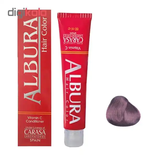 رنگ مو آلبورا مدل carasa شماره 6.20 حجم 100 میلی لیتر رنگ شرابی بنفش روشن