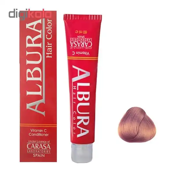 رنگ مو آلبورا مدل carasa شماره 8.777 حجم 100 میلی لیتر رنگ بیسکویتی خیلی روشن