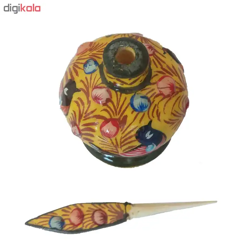 سرمه دان چوبی مدل گل و مرغ Y