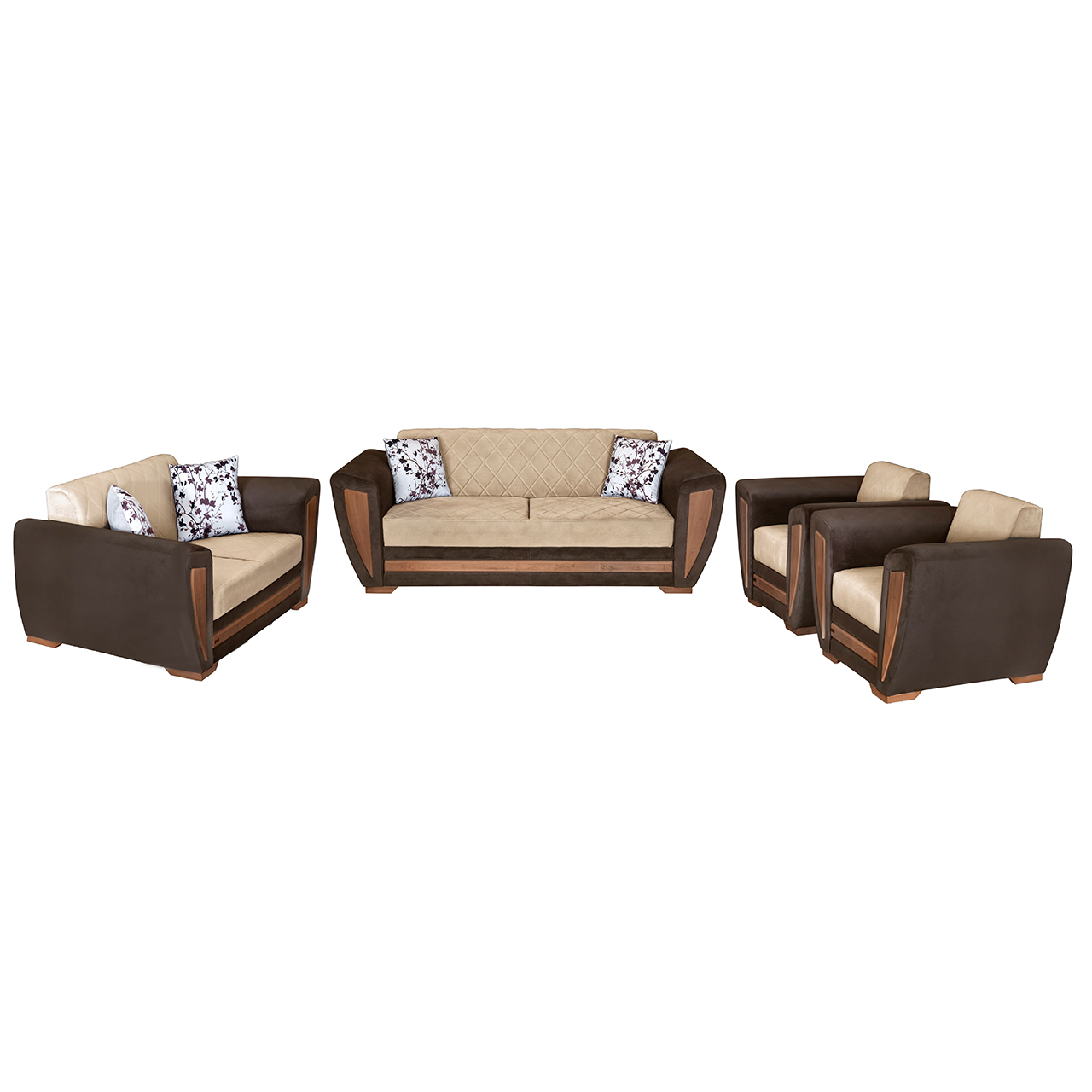 مبل راحتی هفت نفره چشمه نور کد MA-307.BR-BR-N