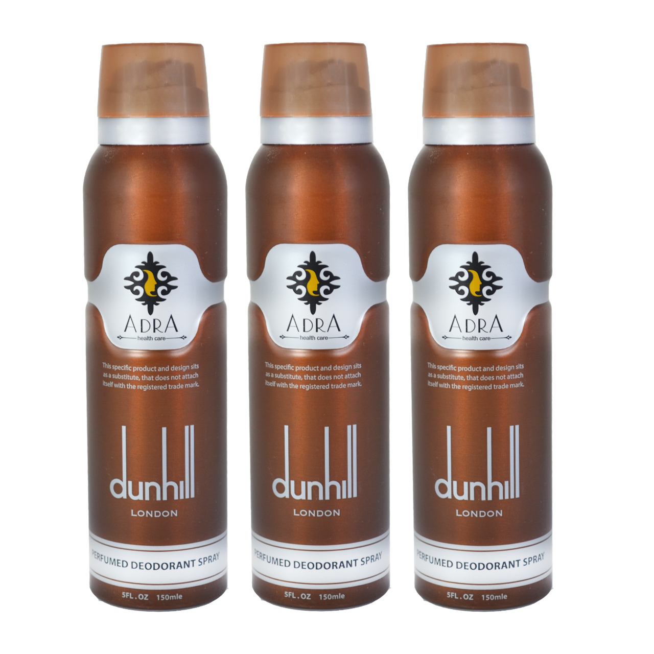 اسپری خوشبو کننده بدن مردانه آدرا مدل dunhill حجم 150 میلی لیتر مجموعه 3 عددی