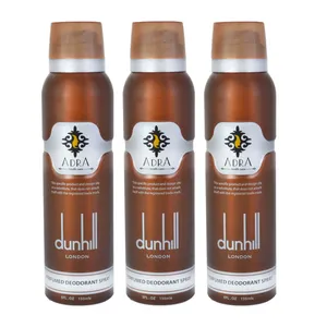 اسپری خوشبو کننده بدن مردانه آدرا مدل dunhill حجم 150 میلی لیتر مجموعه 3 عددی