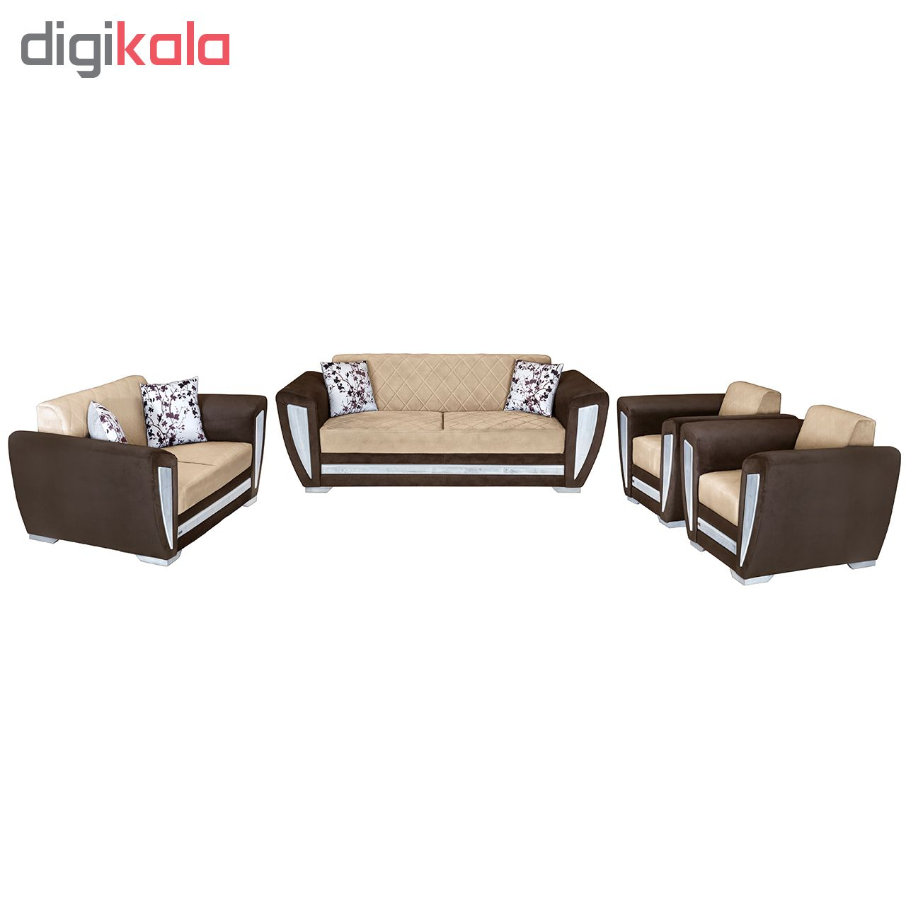 مبل راحتی هفت نفره چشمه نور کد MA-307-WT-BR-N