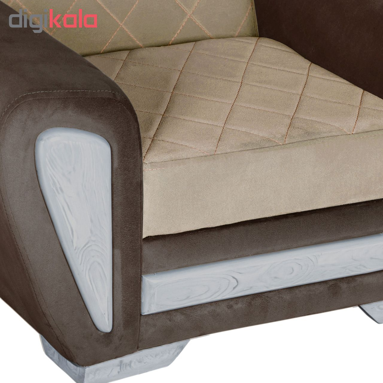 مبل راحتی هفت نفره چشمه نور کد MA-307-WT-BR-N