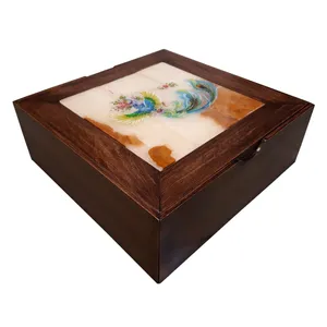 جعبه چوبی طرح سیمرغ مدل 80009