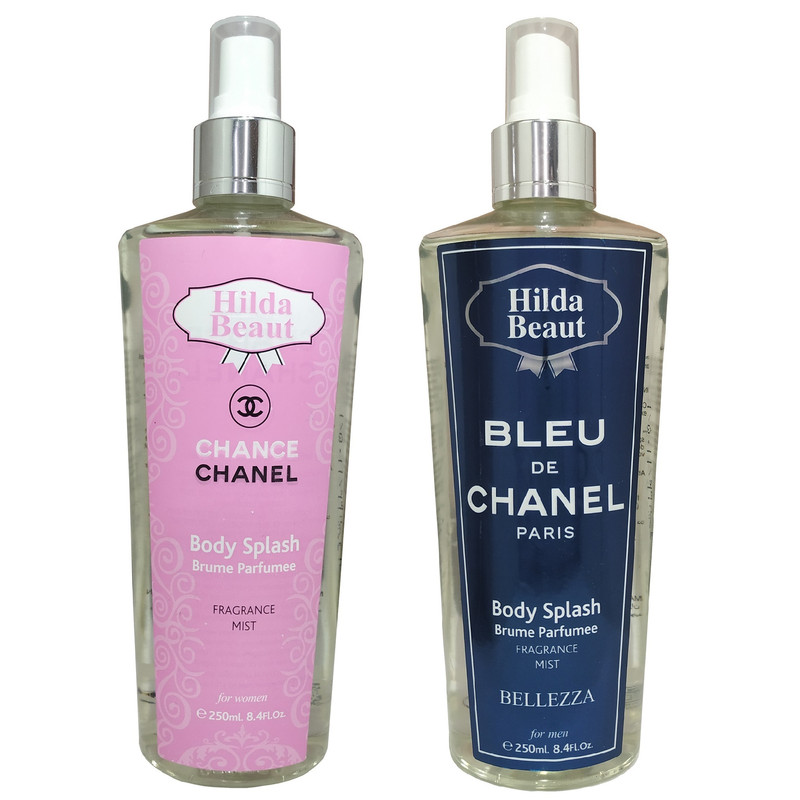 بادی اسپلش هیلدابیوت مدل BLUE CHANEL & CHANCE CHANEL حجم 250 میلی لیتر مجموعه 2 عددی