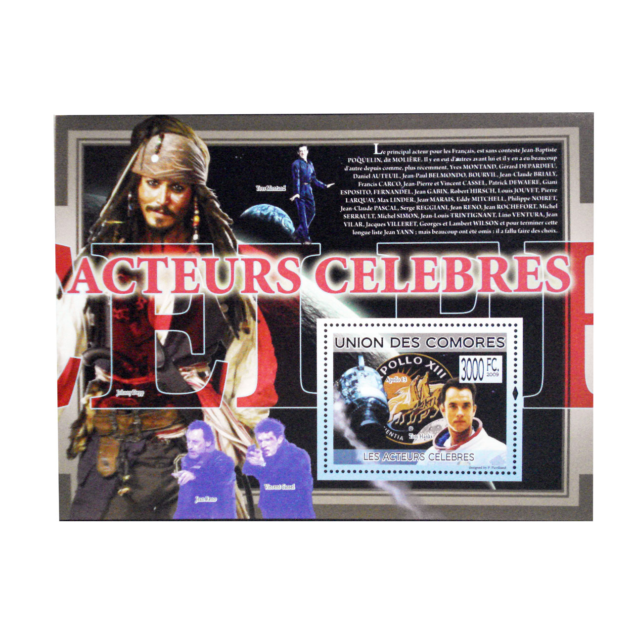 تمبر یادگاری سری هنرمندان مدل Johnny Depp 