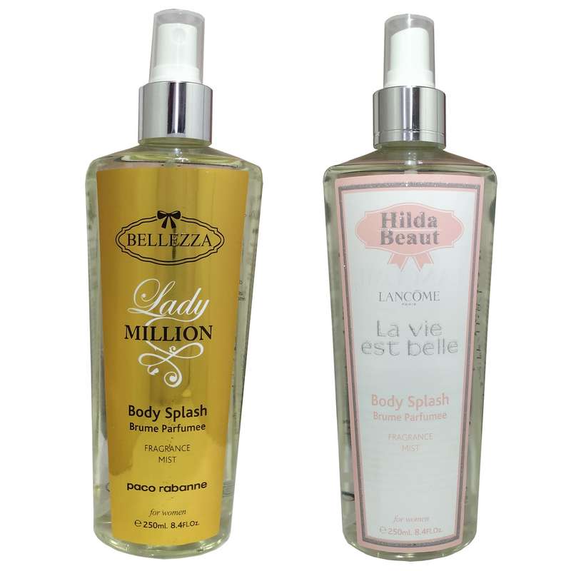 بادی اسپلش زنانه هیلدابیوت مدل LANCOME & LADY MILLION حجم 250 میلی لیتر مجموعه 2 عددی بادی اسپلش زنانه هیلدابیوت مدل LANCOME & LADY MILLION حجم 250 میلی لیتر مجموعه 2 عددی