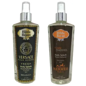 بادی اسپلش مردانه هیلدابیوت مدل VERSACE & TERRE D'HERMES حجم 250 میلی لیتر مجموعه 2 عددی