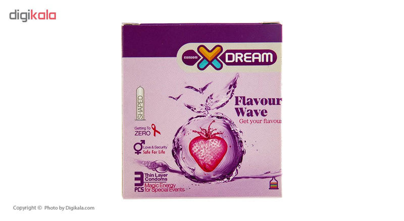 کاندوم ایکس دریم مدل Flavour Wave بسته 3 عددی کاندوم ایکس دریم مدل Flavour Wave بسته 3 عددی