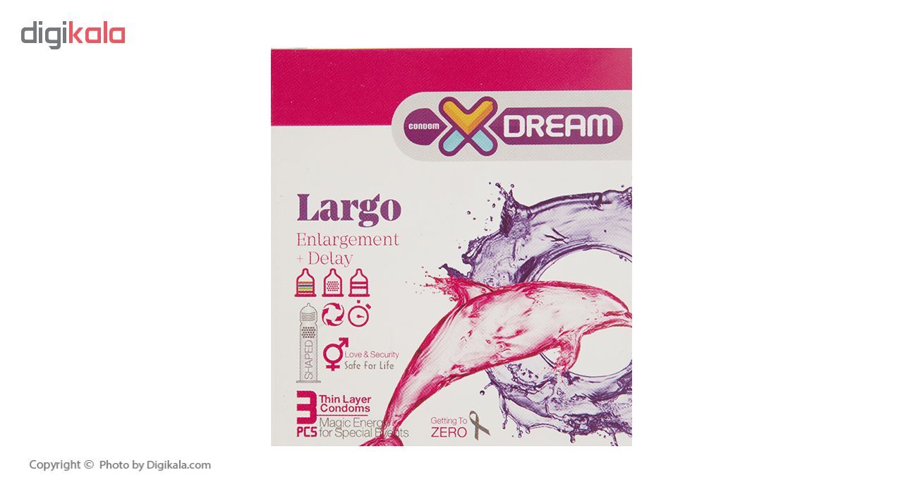 کاندوم ایکس دریم مدل LARGO بسته 3 عددی -  - 2