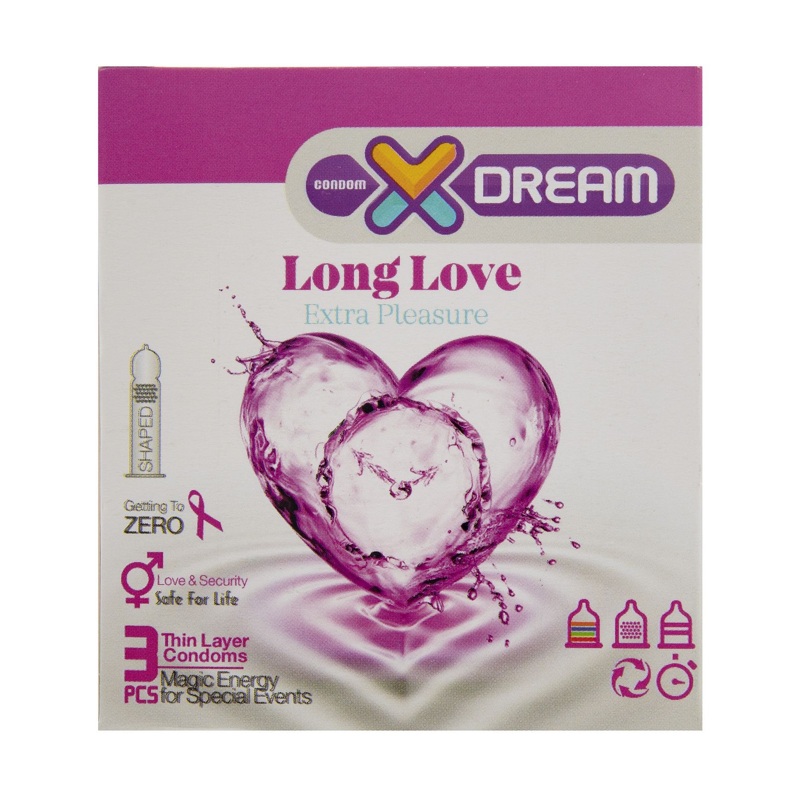 کاندوم ایکس دریم مدل Long Love بسته 3 عددی -  - 1