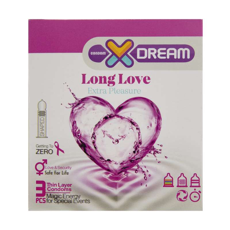 کاندوم ایکس دریم مدل Long Love بسته 3 عددی کاندوم ایکس دریم مدل Long Love بسته 3 عددی