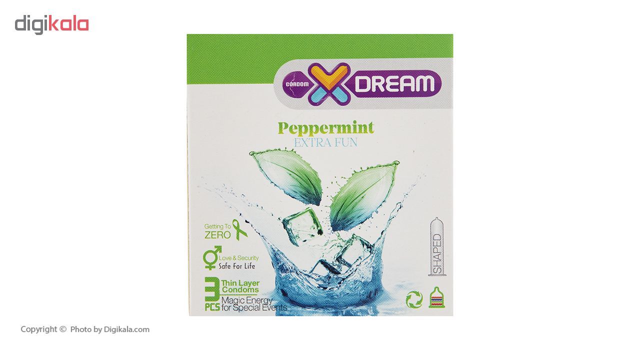 کاندوم ایکس دریم مدل Peppermint بسته 3 عددی -  - 2