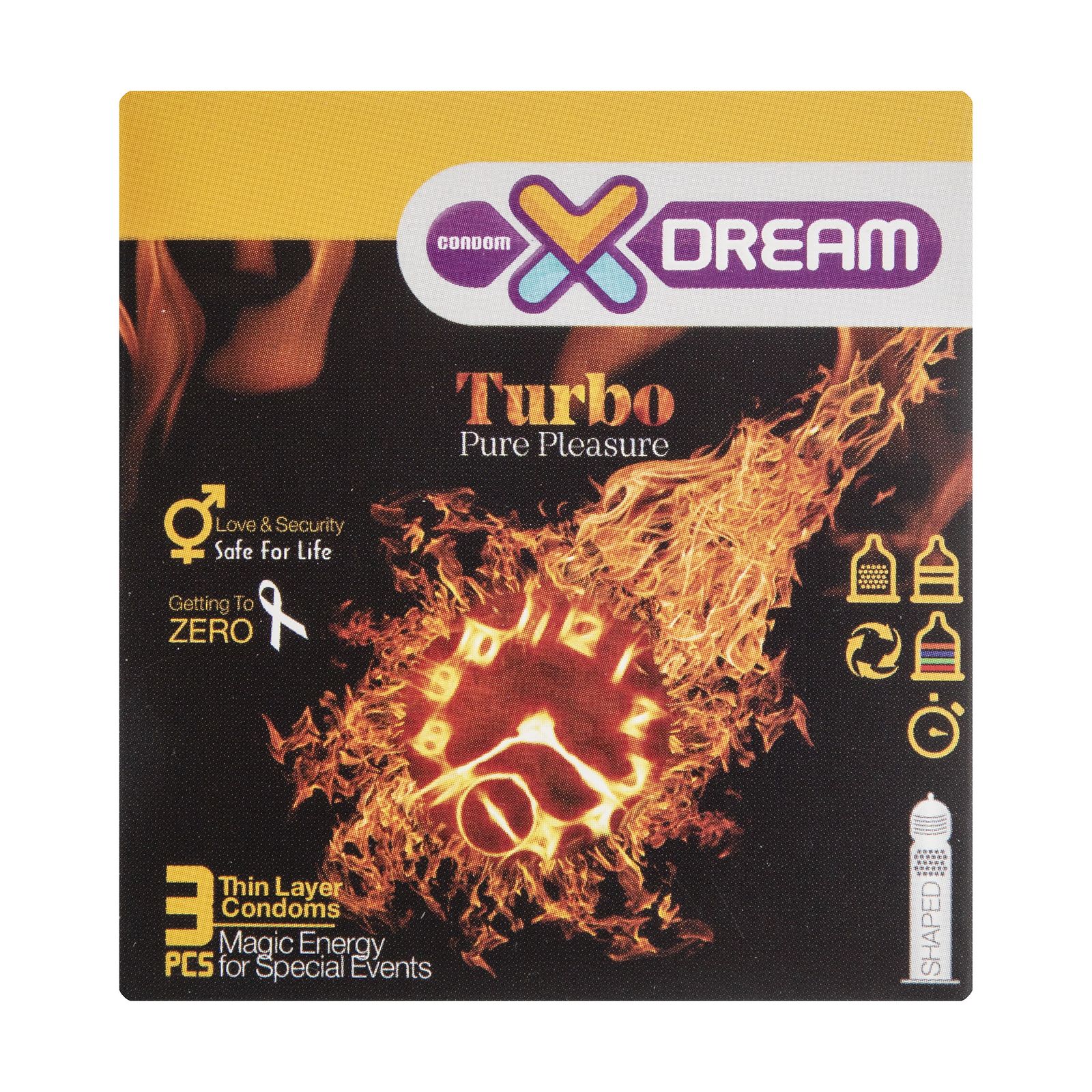 کاندوم ایکس دریم مدل Turbo بسته 3 عددی -  - 1