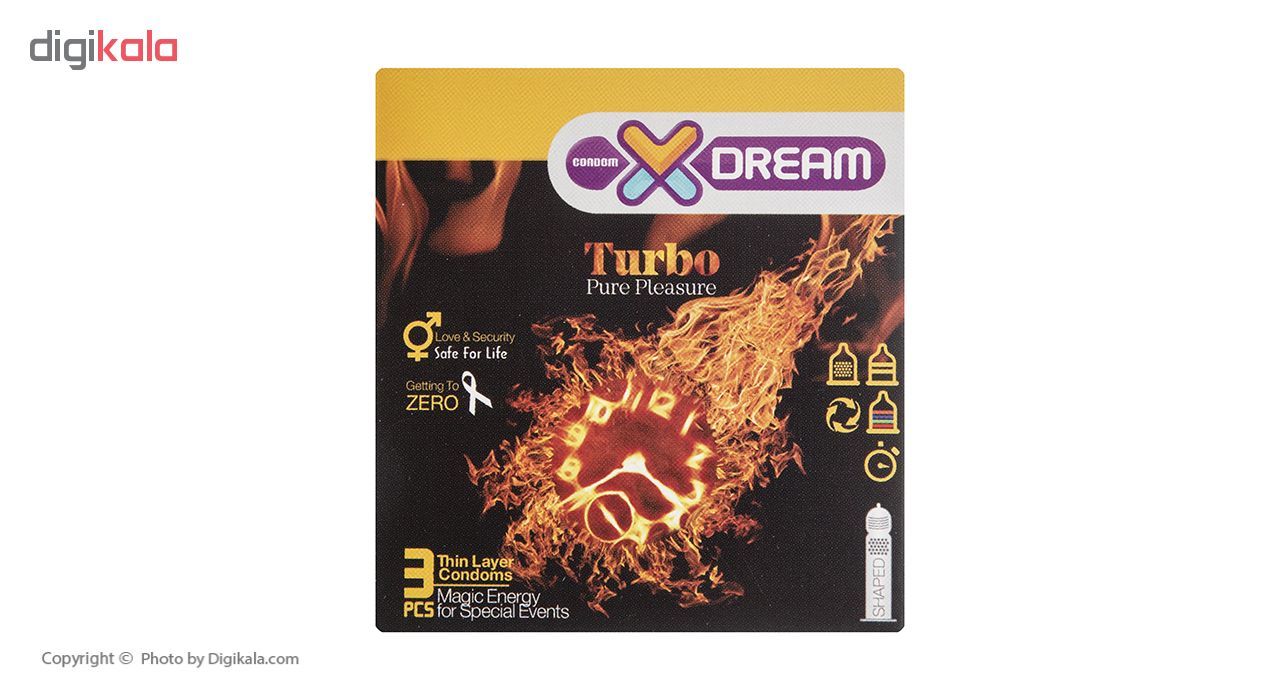 کاندوم ایکس دریم مدل Turbo بسته 3 عددی -  - 2