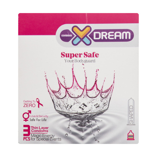 کاندوم ایکس دریم مدل Super Safe بسته 3 عددی