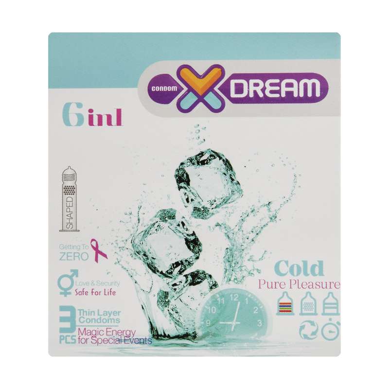 کاندوم ایکس دریم مدل Cold بسته 3 عددی کاندوم ایکس دریم مدل Cold بسته 3 عددی