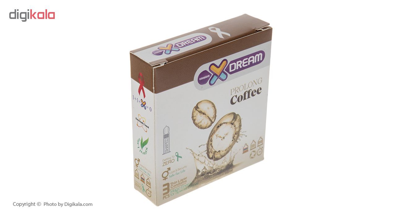 کاندوم ایکس دریم مدل تاخیری قهوه بسته 3 عددی -  - 3