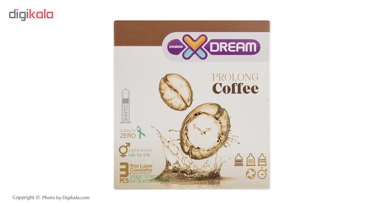 کاندوم ایکس دریم مدل تاخیری قهوه بسته 3 عددی -  - 2