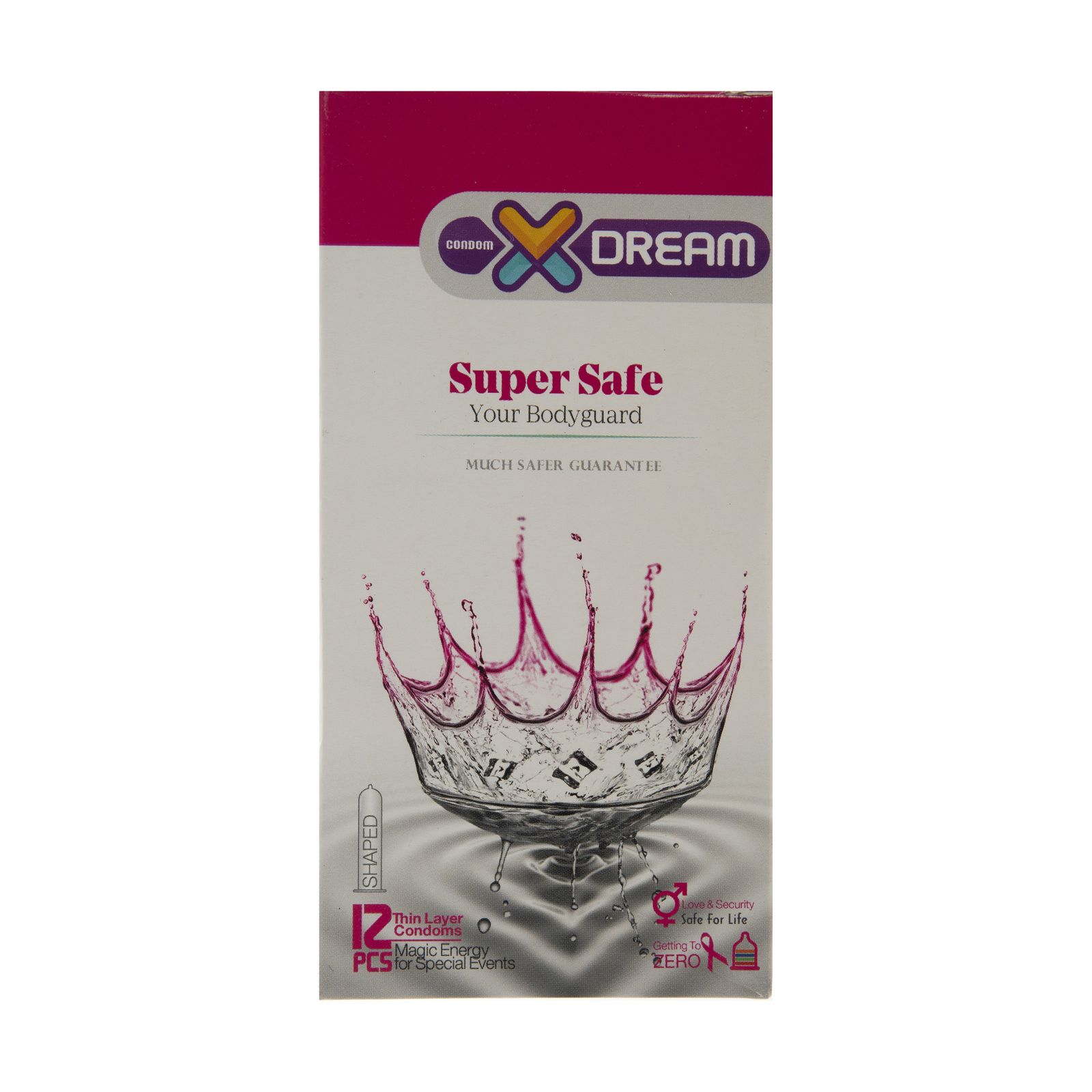 کاندوم ایکس دریم مدل Super Safe بسته 12 عددی -  - 1