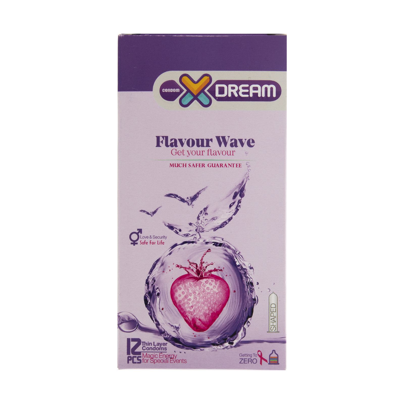 کاندوم ایکس دریم مدل Flavour Wave بسته 12 عددی -  - 1